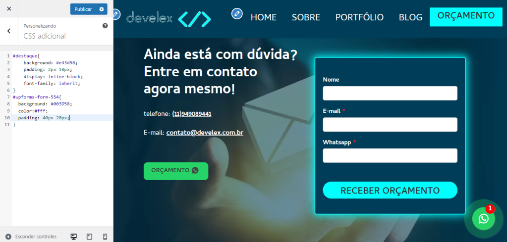 como estilizar um formulário com css